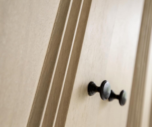 Highboard Nestos 90x140 cm Mango White Wash Metall Schwarz 2 Türen Bild 4