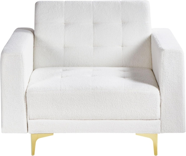 Sessel ABERDEEN Bouclé Cremeweiß