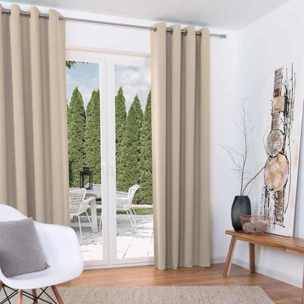 Beautissu Vorhang Amelie Nora, 2er Set Verdunkelungsvorhang 140x245cm