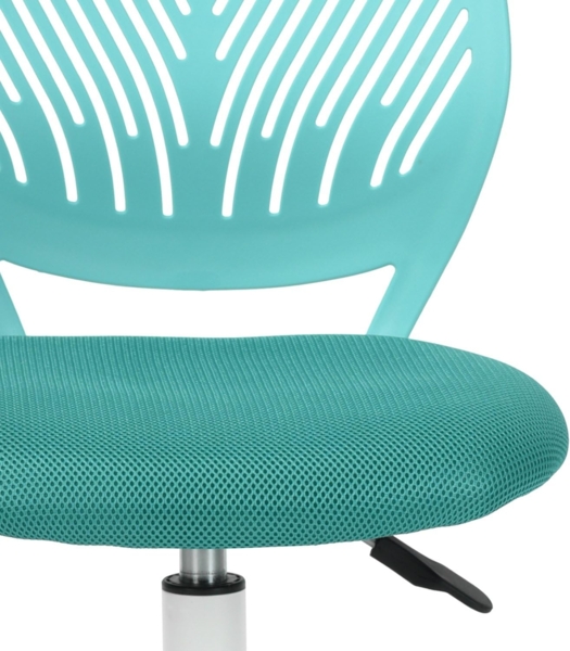 FurnitureR FR Carnation Aqua Schreibtischstuhl, Bürostuhl, Stoffsitz, ergonomischer Arbeitsstuhl, ohne Armlehne, höhenverstellbar, Drehstuhl, 2er-Set, Textil Metall, 40 x 38.5 x 87 cm Bild 10