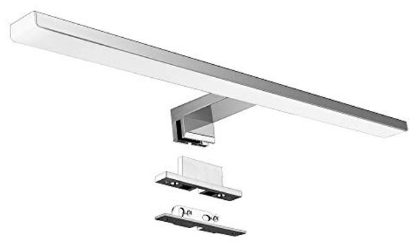 Aourow LED Spiegelleuchte Bad Spiegel Lampe 10W 820lm 40cm Neutralweiß 4000K,3 in 1 Spiegellampe Badezimmer/Badleuchte/IP44 230V,Nickel Chromstahl LED Schrankleuchte
