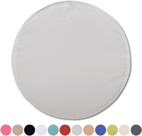 Kissenhülle Dekokissen Kissenbezug Microfaser - viele Größen und Farben Grau Ø 50 cm Bild 2