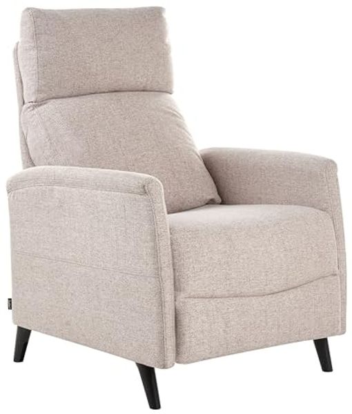 Fernsehsessel SELVIK mit Fußstütze Stoff Beige
