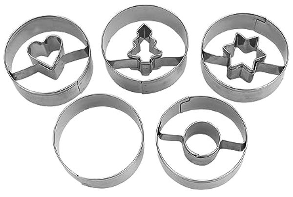 Städter Ausstecher Edelstahl Linzer Spitzbub glatt 5-tlg. 4 cm