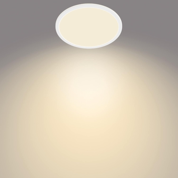 Philips Superslim CL550 Ceiling lamp Ø250 mm LED 15W 2700K SceneSwitch IP44, White Bild 3