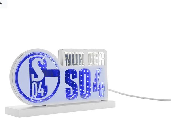 FC Schalke 04 Dekofigur FC Schalke 04 LED Licht Nur der S04 Mirror