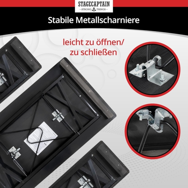 Stagecaptain Bierzeltgarnitur BBEU-110 Hirschgarten Bierzeltgarnitur für Balkon 110 cm - 5 x Set, (15-tlg) Bild 4