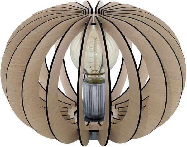 Eglo 95043 Tischleuchte STELLATO in Holzlamellenoptik ahorn Ø 30cm