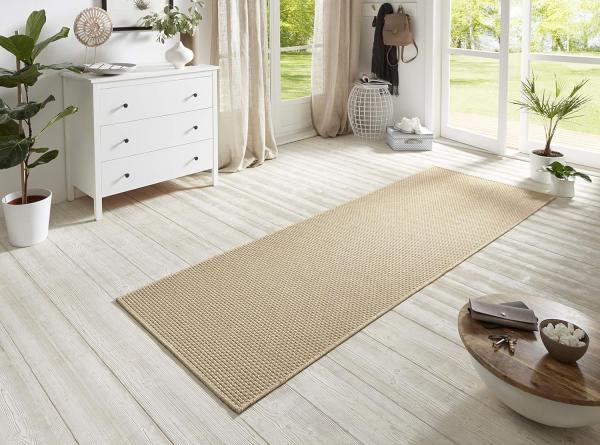 Flachgewebe Läufer Nature Beige - 80x350x0,5cm