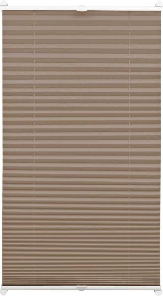 EASYFIX Plissee mit 2 Bedienschienen taupe 95 x 130 cm