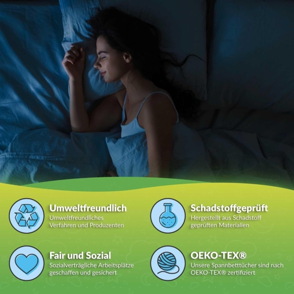 etérea Comfort Jersey Spannbettlaken Jade 200x200 cm - 200x220 cm Bild 5