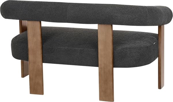 Sofa Set ILBRO Bouclé Schwarz Dunkelbraun Bild 7