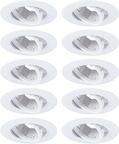 Paulmann 92115 Einbauleuchte rund 90mm 10er-Set Weiß schwenkbar