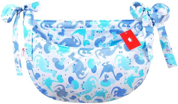 BABYLUX Babybetttasche Organizer BETTTASCHE Spielzeugtasche 100. Dino Blau