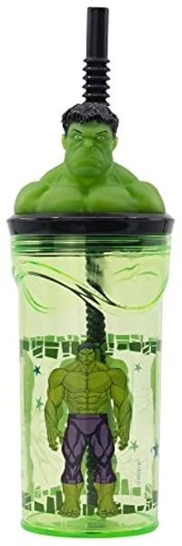Marvel Hulk Trinkbecher 360ml mit Strohhalm und Deckel
