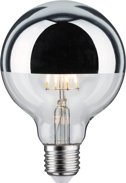 Paulmann 28673 LED Globe 6,5 Watt E27 Kopfspiegel Silber Warmweiß dimmbar