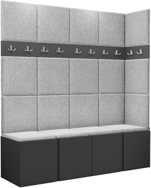 Garderoben-Set Monati II, Graphit, Farbe: Abriamo 06