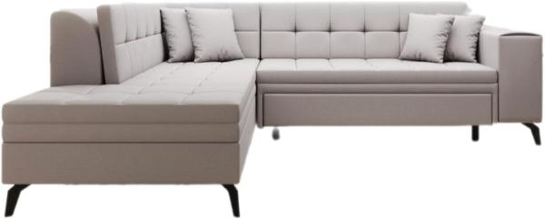 Designer Sofa Lania mit Schlaffunktion Stoff Beige Links