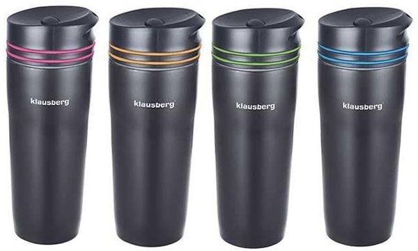 Thermobecher aus Stahl verschiedene Farben 380 ml Klausberg