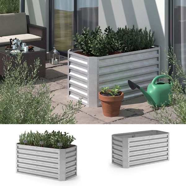 Hochbeet Silber 120 x 60 cm OK-Living Bild 2