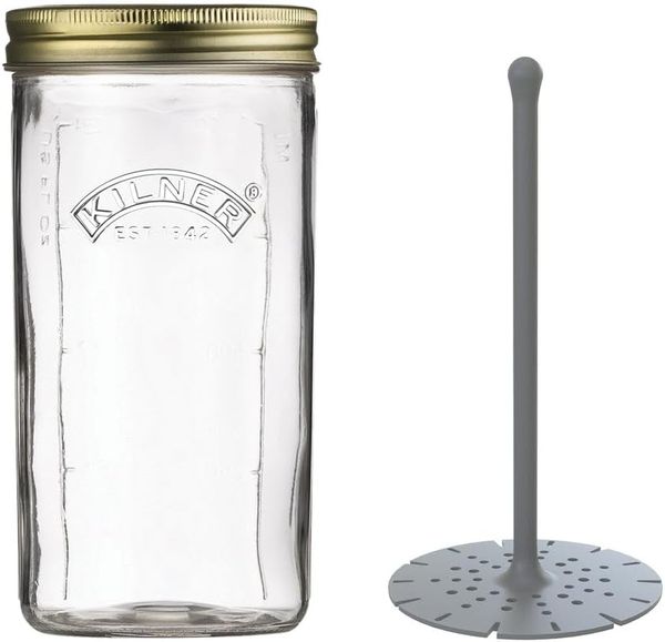 Kilner Weithalsglas mit Heber 1 L