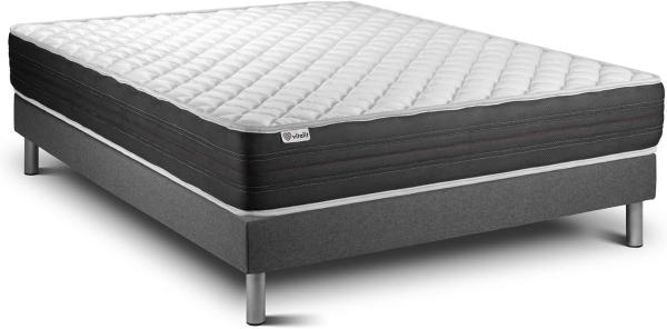VITALMEMO ONE matratze 140x220 cm + Bettgestell mit lattenrost, Härtegrad 4, Memory-Schaum, Höhe : 24 cm