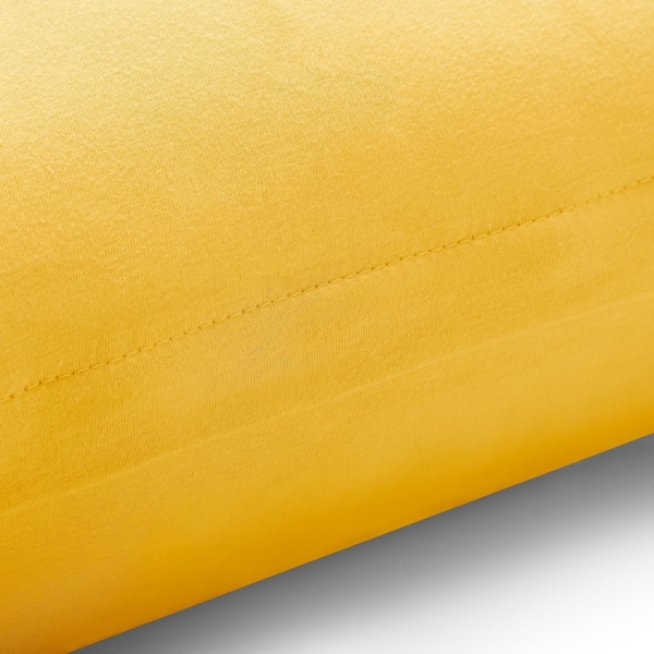 DecoKing 2 Kissenbezüge 40x200 cm Jersey 100% gekämmte Baumwolle Reißverschluss gelb Amber Bild 5