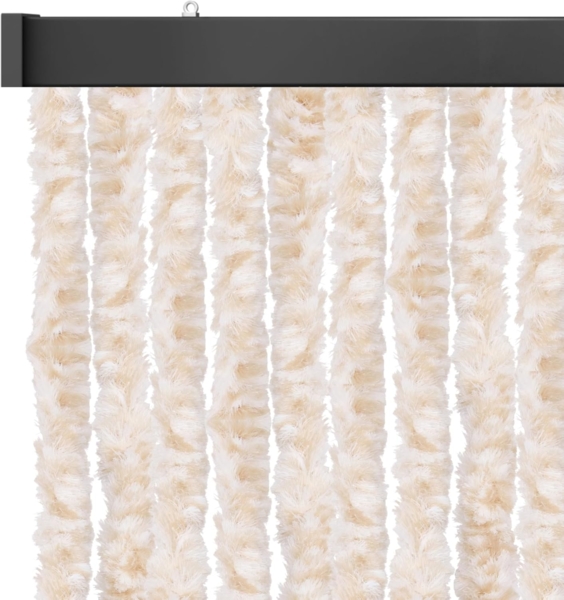 Flauschvorhang 120x220 Meliert beige - weiß