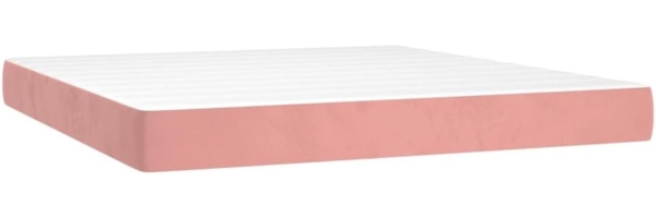 vidaXL Boxspringbett mit Matratze & LED Rosa 180x200 cm Samt 3139822 Bild 6