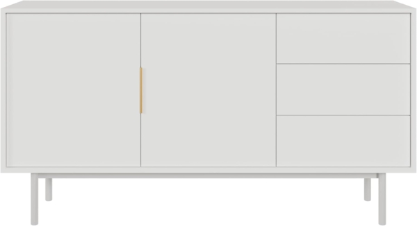 Selsey 'Viviaro' Sideboard 2-türig mit 3 Schubladen, weiß, ca. 82 x 154 x 39 cm Bild 2