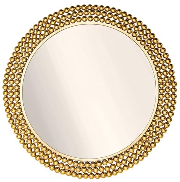 riess-ambiente Wandspiegel PEARLS Ø75cm gold (Einzelartikel, 1-St), Flur · Metall · Rahmen · rund · dekorativ · Schlafzimmer · Design