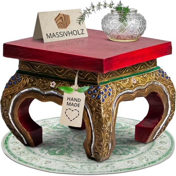 livasia Opiumtisch livasia Opiumtisch mit Glasmosaik, Couchtisch, Handarbeit (24/30/36cm), handgefertigt
