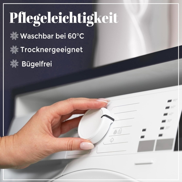 NatureMark Spannbettlaken Winter Thermo Fleece Spannbetttuch, 80% Baumwolle und 20% Polyester, Gummizug: rundum, (1 Stück), 180x200 cm bis 200x200 cm - Naturweiß Bild 7