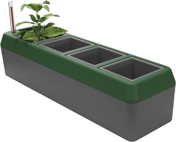 BioGreen Fensterbank-Kräuterbeet Provence Kunststoff 42 x 12 x 11 cm grau-grün