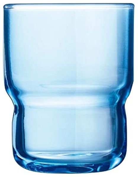 Becher Arcoroc Log Brush Blau Glas (22 Cl) (6 Stück)