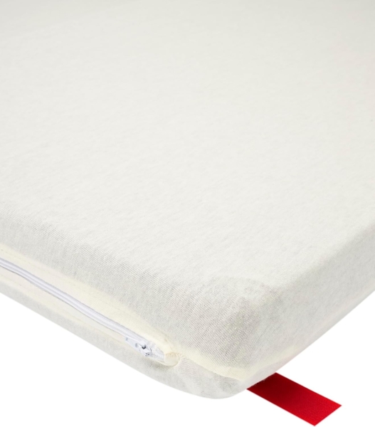 Meyco Baby Matratzenbezug für Reisebetten - 60x120 cm - Spannbetttuch Reisebettmatratze - 100% Baumwolle - Oeko Tex Zertifiziert - hautfreundlich - waschbar & trocknergeeignet - Deluxe - Cremeweiß
