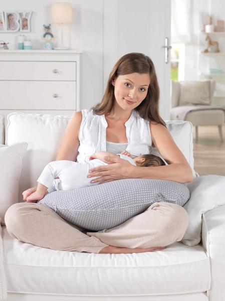 Theraline Stillkissen Das Yinnie Kissen 135 cm inkl. Bezug Punkte türkis Bild 4