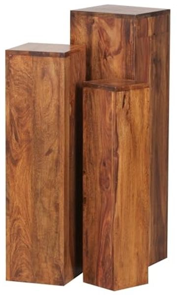 Beistelltisch 3er Set WL1. 566 Massivholz 24,5 x 85 x 24,5 cm Sheesham Tische