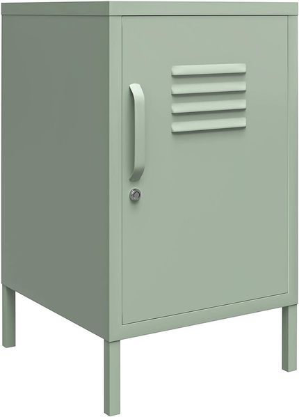 Dorel Home Furnishings Missionsbezirk | Beistelltisch mit Einer Tür aus grünem Metall
