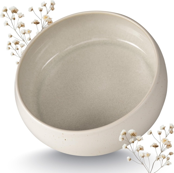 Moritz & Moritz Servierschale SOLID UNI Servierschale - Creme, Steinzeug, (Set, 1-tlg), Spülmaschinengeeignet