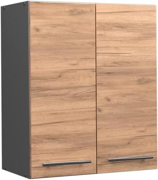 Vicco Küchenschrank Küchenmöbel Küchenzeile Fame-Line modern Küche Einbauküche Blende Unterschrank Hochschrank Hängeschrank (Anthrazit-Goldkraft, Hängeschrank 60 cm)