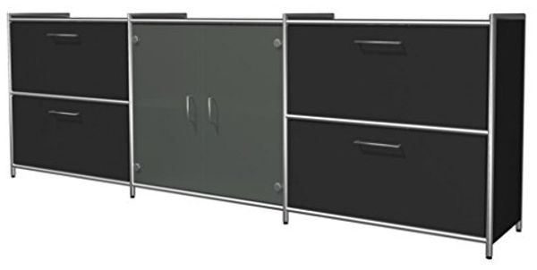 Großes Sideboard Artline, 236x38x78 cm, Anthrazit