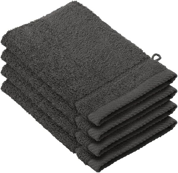 waschlappen Stephanie 15x21 cm schwarz 4 Stück