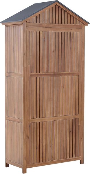 Beliani 'SAVOCA' Gartenschrank, Akazienholz braun, 100x40x200 cm Bild 6