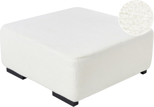 Ottomane LUNGO Bouclé Weiß