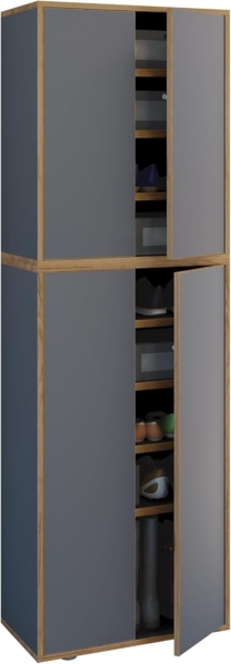 VCM Schuhschrank Salia 921030 Anthrazit B. 60 x H. 183 x T. 33 cm