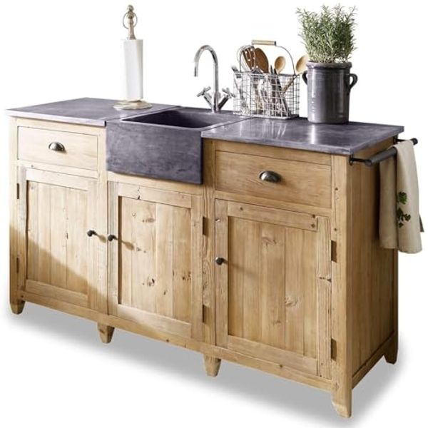 Mirabeau Spülenschrank Spülenschrank Deaton braun