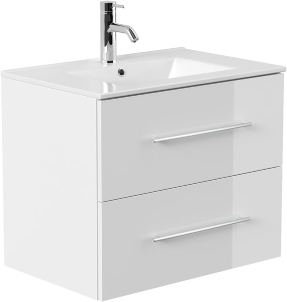 Badmöbel Firenze 70 SoftClose weiss hochglanz : Weiss hochglanz