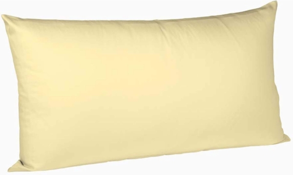 Fleuresse Interlock-Jersey-Kissenbezug uni colours vanille 0215 Größe 40 x 80 cm Bild 1