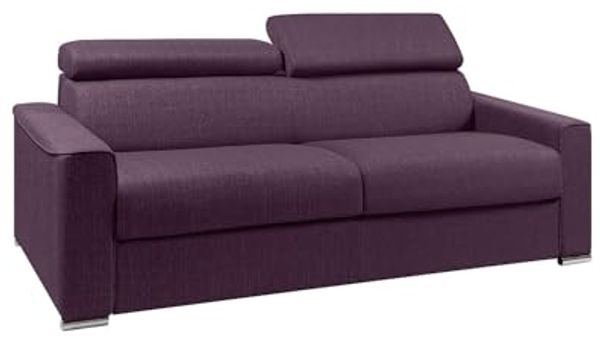 Vente-unique - VIZIR Sofa Stoff Violett - B 223 cm94 cm x H 110 cm95 cm x L 216 cm